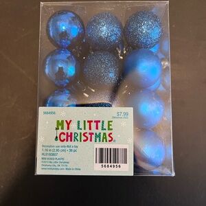 My Little Christmas Mini Blue Ornaments